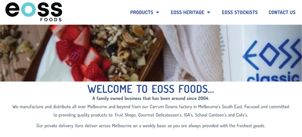 large website creations for the food industry
