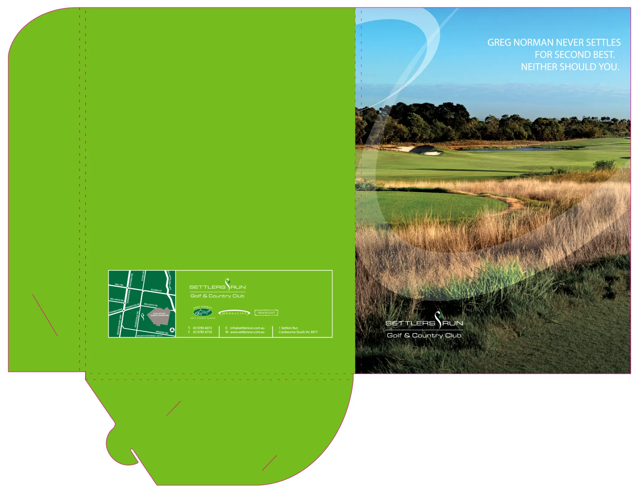 folder artwork with diecuts and folds