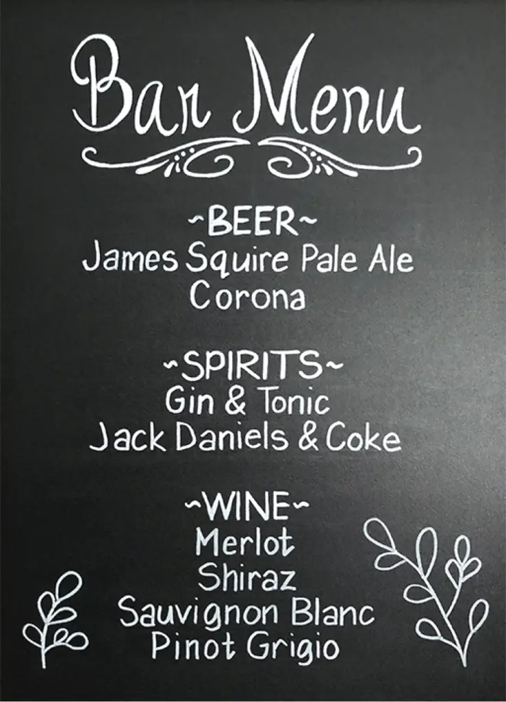 hand drawn chalk board