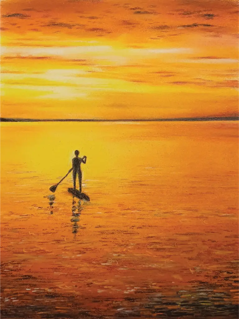 dry pastel and pencil artwork