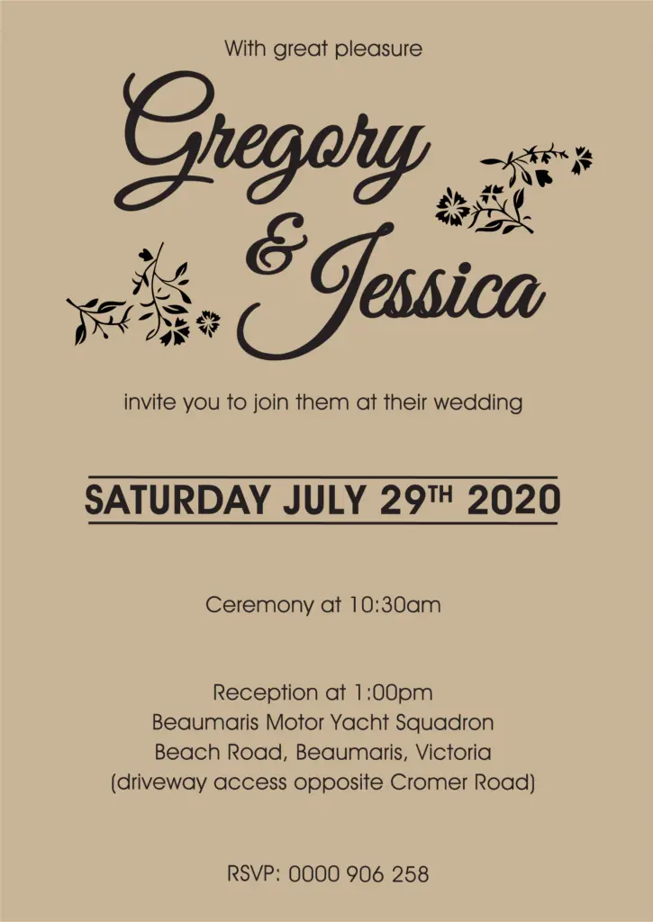 wedding invitation prints